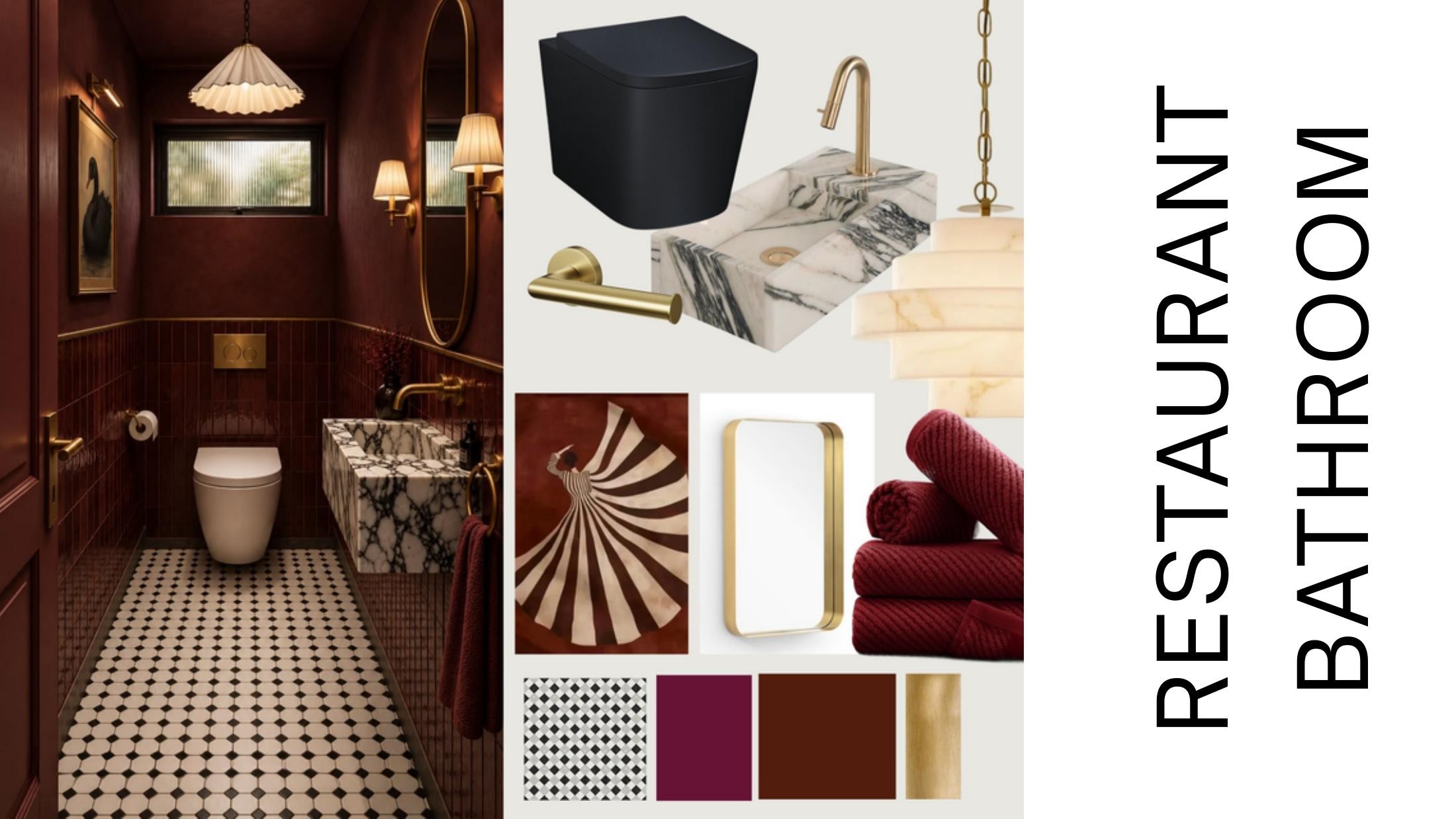 Restaurant bathroom — Studio JAE design portfolio